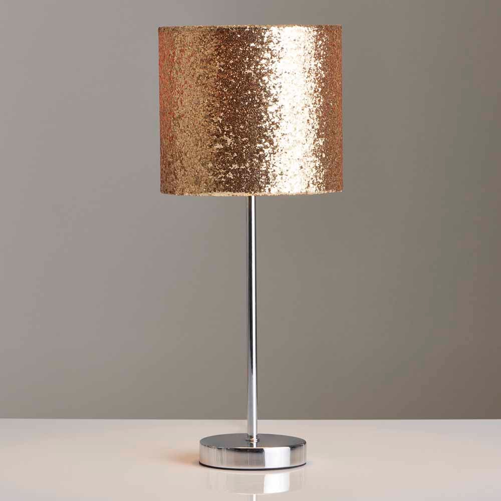 gold glitter table lamp